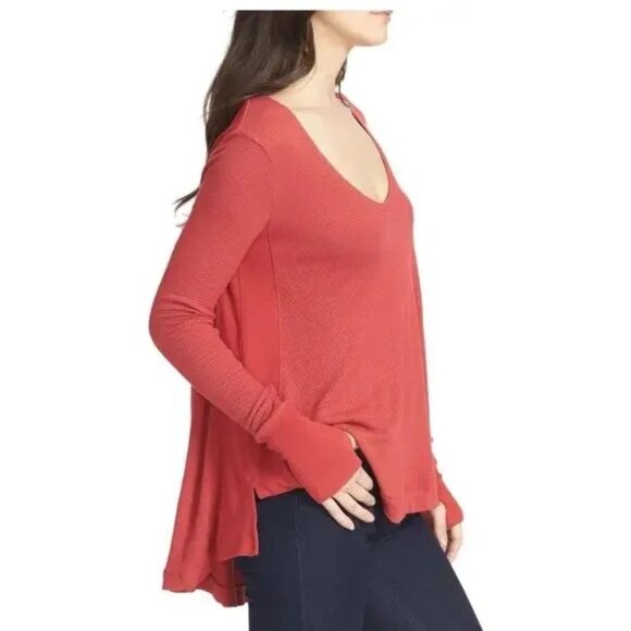 We The Free People Malibu Thermal Long Sleeve Top Size M - Picture 2 of 10